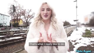 Public Agent FULL SCENE - Privately Educated British College golden-haired has a taut moist cunt