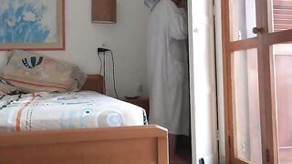 My stepson always jerks off during the time that filming me getting clothed after we bang, and this guy cums in front of me.