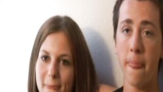 Retro teen pair three-some with old pervert POV