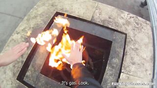 Banging Glasses - Spontaneous top-floor screwing