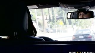 Brazzers - Sexy Czech August Taylor Gives Outdoor Fellatio & Reverse Cowgirl Sex to Passenger Johnny