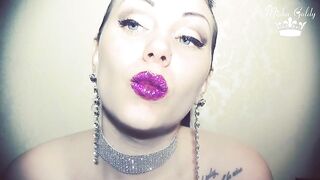 Purple wild lip smelling and grimaces