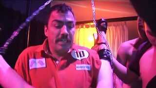 Aged Hottie Team-fucked by Lustful Chaps in Wild Club Fuckfest