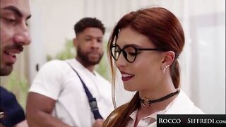 Peachlollypop Takes Each Inch – Redhead double penetration’d Hard by Groundskeepers