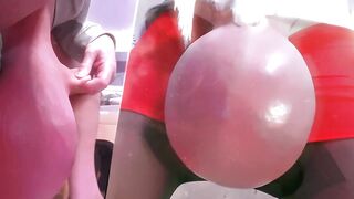 Giant Ever Large Balls bizarre Ballstretching Massive Real Balls Saline Real Shemale hentai Red Satin Gloves Ebony Stockings Moon Space Music Compilation