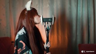 ASMR colspay Fox Licks your ears (soaked licking 3Dio) ?