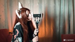 ASMR colspay Fox Licks your ears (soaked licking 3Dio) ?