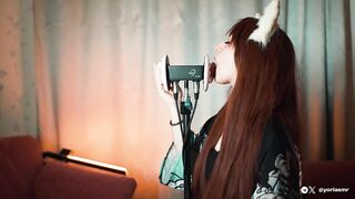 ASMR colspay Fox Licks your ears (soaked licking 3Dio) ?