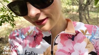 The angel on the bike sucked me on the street after I fixed her bike - Kate Kravets Outdoor Fellatio