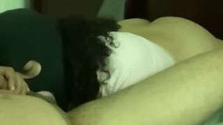 large Pawg sucking ramrod and balls properly