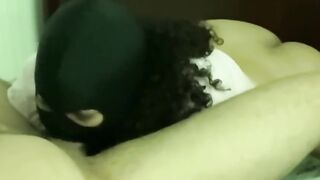 large Pawg sucking ramrod and balls properly