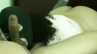 large Pawg sucking ramrod and balls properly