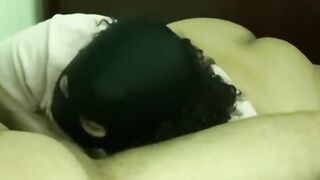 large Pawg sucking ramrod and balls properly