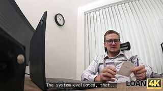 LOAN4K. Lucianna Lucci came into the office with a sex toy
