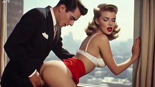 1950's Lewd Secretary Office Affair Dream (Cheating Wife, Vintage, 1950s Pinup Hotty, Flawless Body, Oral, Anal, Hot Secretary, Office Sex) - AI Generated