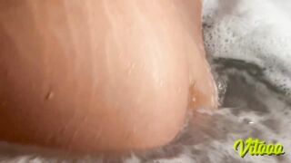 Yielding girlfriend moving in the water - Latin babe