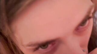Autumn kush sucking a overweight moist shlong untill this babe milks cum out and swallows