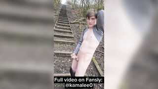 British male showing all and wanking outside (RISKY!)