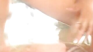 Bride, groom and bridesmaid in raging 3some banging
