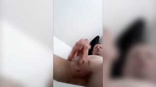 Hawt dude plays worthwhile hard ramrod and cums groaning on body