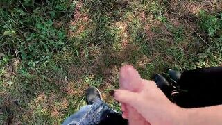 Wicked Nature Tugjob - Outdoor Boy POV Tugjob Massive Cum
