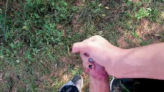 Wicked Nature Tugjob - Outdoor Boy POV Tugjob Massive Cum