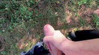 Wicked Nature Tugjob - Outdoor Boy POV Tugjob Massive Cum