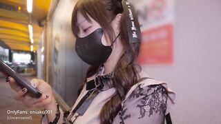 Cute jirai kei cutie Aku street pickup hotel hard bang ejaculation