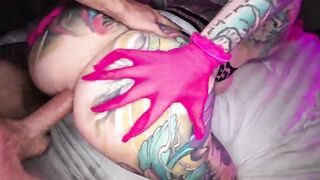 Pink Punky British Whore ANAL PROLAPSE BANGED