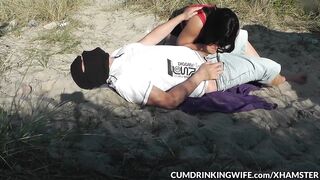 Slutwife drilled by a lot of strangers during summer vacation