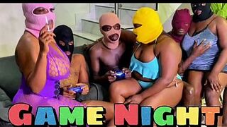 #ThrowBack 2022 GAME NIGHT : FIFA Soccer Fuckfest At The Mansion With 3 (three) Ebony Curvy Black Teens Banging 3 BBCs - Spunk fountain & Squirting On Premium