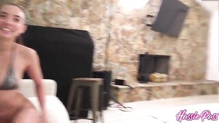 BTS: Sweetheart Sasha Tatcha Gets Her Pussy And Rectal hole Drilled In Cowgirl!