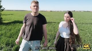 HUNT4K. How much would it cost to screw your Girlfriend with Large breasts?