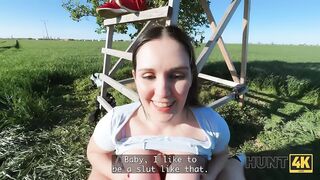HUNT4K. How much would it cost to screw your Girlfriend with Large breasts?