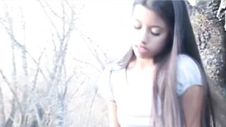 Little Lupe tiny boobs Picnic Solo Climax