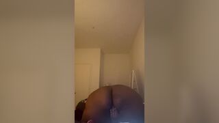 glass vibrator up my large booty!
