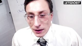 I Gave Him a Standing Tugjob in His Dress Then That guy Screwed My Pussy From Behind