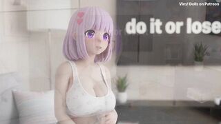 AI hentai angel masturbates then sucks many dong underwater - Vinyl Dolls