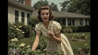 1940's Housewife Dream, Banging My Neighbors Lonely Excited Housewife During the time that Her Spouse Is Away At War (Vintage, Anal, Facial, Flawless Boobs, Undress Tease) -AI Generated