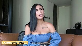 This LARGE BOOBS LATIN CHICK walked in for modeling… and left after her BUTT took continuous COARSE banging