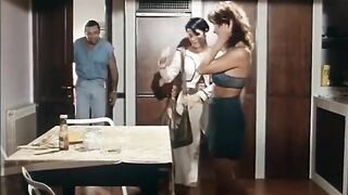 Vintage three-some unshaved snatch banging three-some party