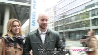 A spontaneous hallway hookup with an mad pair (Czech Couples)