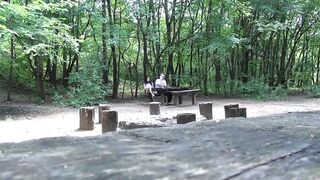 Barefaced Masturbation in Park Turns Into Quickie
