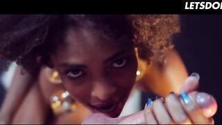 Sloppy Deepthroat From a Unshaved Haired Black Sweetheart, Saliva Everywhere