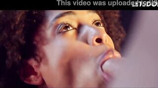 Sloppy Deepthroat From a Unshaved Haired Black Sweetheart, Saliva Everywhere