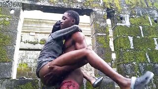 Student screw Afro tiny with his BBC