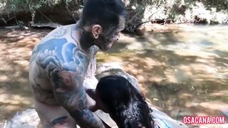 Having Sex with the Youthful Gal at the Waterfall Ally Filming