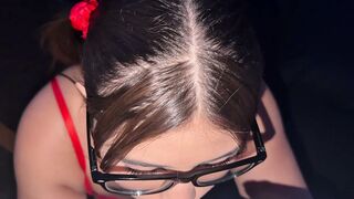 GLAMOROUS VIRGINAL CURVY BEAUTY SUCKS HER BOYFRIEND'S THICK ROD IN POV... 100% REAL HOMEMADE PORN