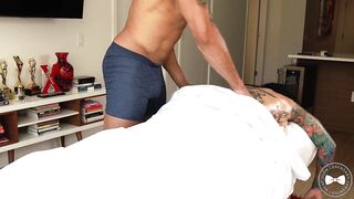 Taut Body Lalin girl Bianca Bailee Gets Massage & BBC