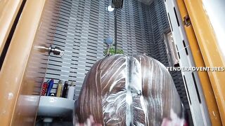 The Hottest Shower Sex Ever with Large Ass Ebony Gal. POV - Cum in Throat